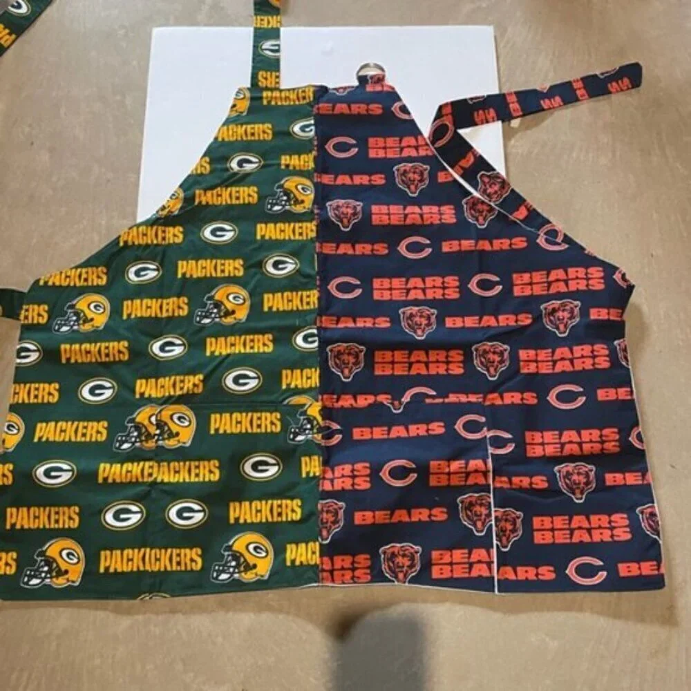 Combination Chicago Bears Green Bay Packers Barbeque Apron